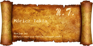 Móricz Tekla névjegykártya